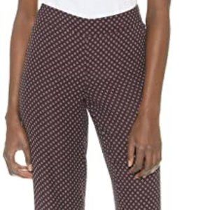 Theory Mitrana Light Navy/Cassis Printed Silk Slack, flare - Size S